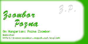 zsombor pozna business card